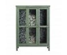 Maisons du Monde Vitrina con 2 puertas de acacia maciza y vidrio templado Rosario