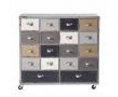 Maisons du Monde Cajonera con ruedas de madera gris An. 85 cm Odéon