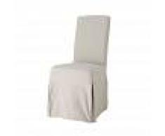Maisons du Monde Funda larga de silla de algodón gris claro Margaux