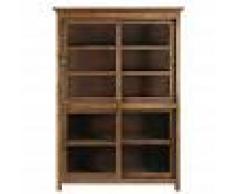 Maisons du Monde Vitrina con 4 puertas de mango macizo y cristal Baryton