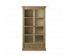 Maisons du Monde Vitrina con 2 puertas de pino reciclado y vidrio templado Spinoza
