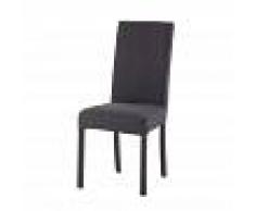 Maisons du Monde Funda de silla de algodón gris antracita 47x57 Margaux