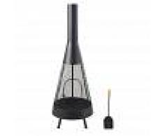 Maisons du Monde Brasero de exterior de metal negro con pala