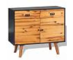 vidaXL Aparador de madera maciza de acacia 90x33,5x83 cm