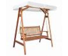 vidaXL Columpio de jardín con dosel madera de acacia y eucalipto