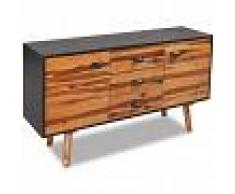 vidaXL Aparador de madera de acacia 115x35x70 cm