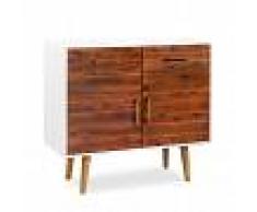 vidaXL Aparador de madera maciza de acacia 90x33,5x83 cm