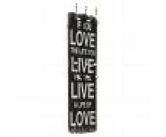 vidaXL Perchero de pared LOVE LIFE con 6 ganchos 120x40 cm