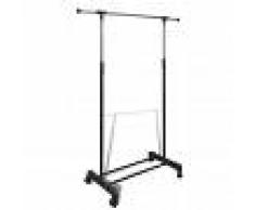 vidaXL Perchero Ajustable Para Ropa - 4 Ruedas 1 Barra