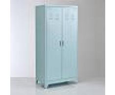 LA REDOUTE INTERIEURS Armario ropero, metal, 2 puertas, Hiba AZUL