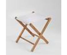 LA REDOUTE INTERIEURS Taburete plegable de acacia, Amezza GRIS