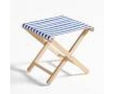 LA REDOUTE INTERIEURS Taburete a rayas plegable, Dovil AZUL