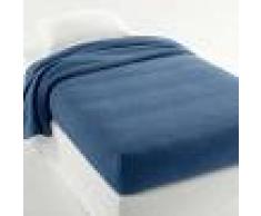 LA REDOUTE INTERIEURS Manta semifunda nórdica 350g/m² 100% lana virgen w AZUL