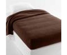 LA REDOUTE INTERIEURS Manta semifunda nórdica 350g/m² 100% lana virgen w MARRON