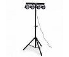 Ibiza DJLIGHT80LED Trípode de luz con 4x LED 1W RGBW Reflectores PAR