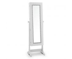 OneConcept Sissi Joyero Espejo LED Giratorio Blanco (DTF2-Sissi)