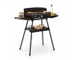 Klarstein Porterhouse Barbacoa eléctrica 2200 W Superficie grill antiadherente Negra (GQR1PortherhouseBL)