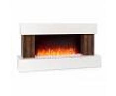 Klarstein Albertville Chimenea eléctrica 1000/2000 W InstaFire Mando a distancia Blanco (FP4-Albertville)