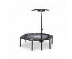 Klarfit Jumpanatic trampolín de fitness 44"/112 cm de díametro barra de agarre plegable negro (CSP1-Jumpanatic B)
