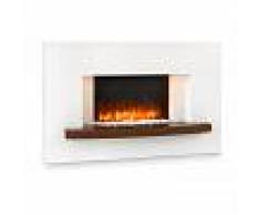 Klarstein Montreux Chimenea eléctrica 1000/2000W InstaFire Mando a distancia Blanco (FP4-Montreux)