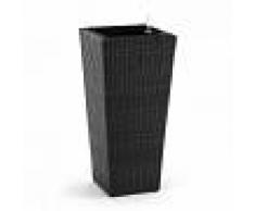 Blumfeldt Primaflor Hydro maceta para planta 37x76x37 cm riego poliratán gris antracita (RTN1-PrimaflorHydrGR)