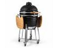 Klarstein Kingsize Barbacoa Kamado de cerámica 21" Ahumador Acero inox (GQ13-KingsizeKamado)