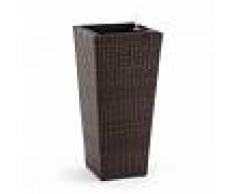 Blumfeldt Primaflor Hydro maceta para planta 37x76x37 cm riego poliratán bicolor (RTN1-PrimaflorHydrBR)