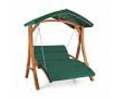 Blumfeldt Aruba Columpio de jardín Hollywood de madera maciza 130 cm 2 asientos (GDW1-Aruba)