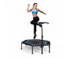 KLARFIT Jumpanatic Pro Cama elástica fitness con barra 50“ / 127 cm Ø Azul (CSP1-JumpanaticPrBlu)