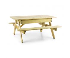 Blumfeldt Zaubersand mesa de picnic para niños mesa de juego arenero madera de pino (GDM9-Zaubersand)