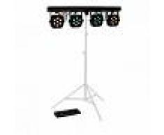 Beamz PARBAR Barra de leds 4 focos 7x10W Quad, efectos de luz, control musical DMX (Sky-150.495)