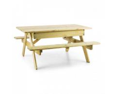 Blumfeldt Zaubersand mesa de picnic para niños mesa de juego arenero madera de pino (GDM9-Zaubersand)