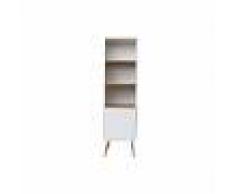 Blanco Mueble de baño blanco y madera TOTEM - Miliboo