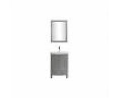 Mueble de baño con lavabo y almacenaje gris KLASI - Miliboo