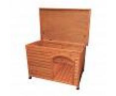 Trixie Natura Caseta de madera de techo plano para perros - L: 104 x 72 x 68 cm (L x An x Al)