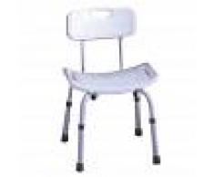 AYUDAS TECNO DINAMICAS, S.L. Silla De Aluminio Para Ducha Con Respaldo