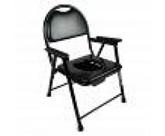 Silla Con Wc/inodoro Plegable Negro Acero (Mobiclinic)