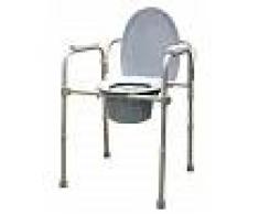 PRIM.S.A. Silla Wc Con Inodoro, Respaldo Y Reposabrazos Regulable En Altura
