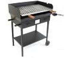 Cruccolini Barbacoa de carbón y de leña con chasis de chapa Cruccolini Festa 69x45