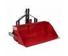 GeoTech Pala cargadora trasera para tractor GeoTech de 140 cm, serie medio-pesada, capacidad 500 Kg