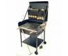Cruccolini Barbacoa de carbón y de leña con chasis de chapa Cruccolini Gran Ristoro 69x45