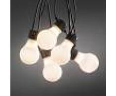 KONSTSMIDE Cadena luminosa de 20 bombillas LED opal, exterior