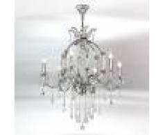 RIPERLAMP Valiosa lámpara de araña de cristal Trina 6 brazos