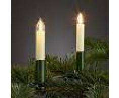 HELLUM Cadena de luces interior, 20 velas filamentos LED
