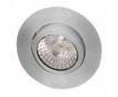 MEGAMAN Foco empotrado de techo LED Rico 9 W acero cepill.