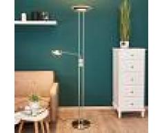 LAMPENWELT.COM Lámpara LED de pie Aras en color níquel