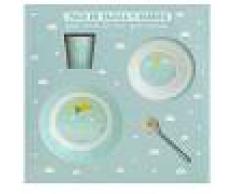 Laken Set Vajilla Melamina+babero+vaso Mr. Wonderful By Laken 6m+