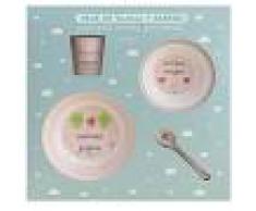 Laken Set Vajilla Melamina+babero+vaso Mr. Wonderful By Laken 6m+