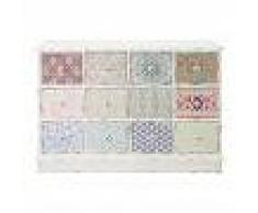 Maisons du Monde Cajonera con 12 cajones blanco roto Celestine