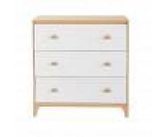 Maisons du Monde Cómoda infantil blanca con 3 cajones Moonlight